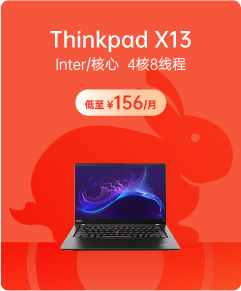 ThinkPad X13 13.3英寸笔记本电脑（【随租随还】I5-10210U/8G/512G SSD/核显/13.3/FHD）